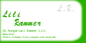 lili rammer business card